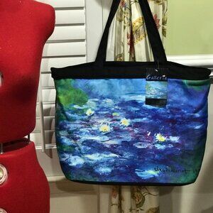 Galleria zippered black tote (Never used, with original product tag)